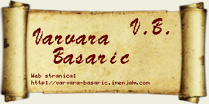 Varvara Basarić vizit kartica